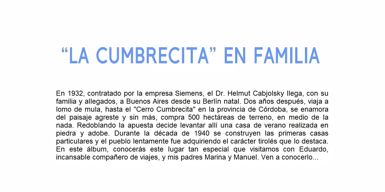 LA CUMBRECITA — 00