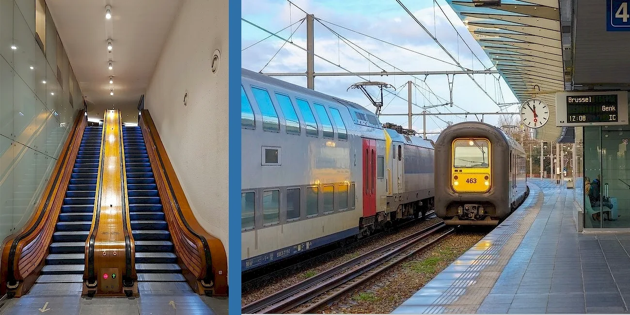BRUSELAS — 15 Tren Bruselas Brujas